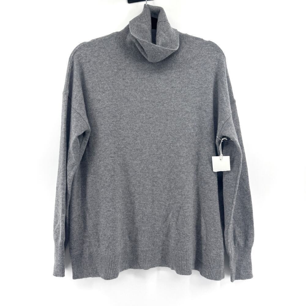 Nordstrom Cashmere Oversized Turtleneck Sweater Sz XL NWT Relaxed Pullover - Picture 2 of 6